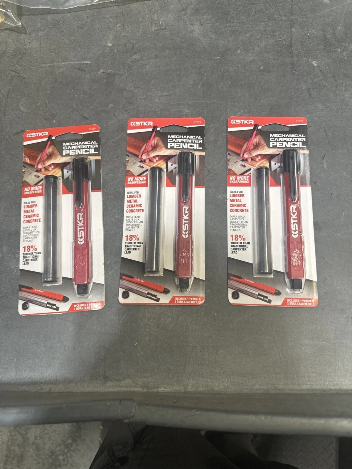 (3 pack) Striker Refillable Mechanical Carpenter Pencil 770629 Striker 770629