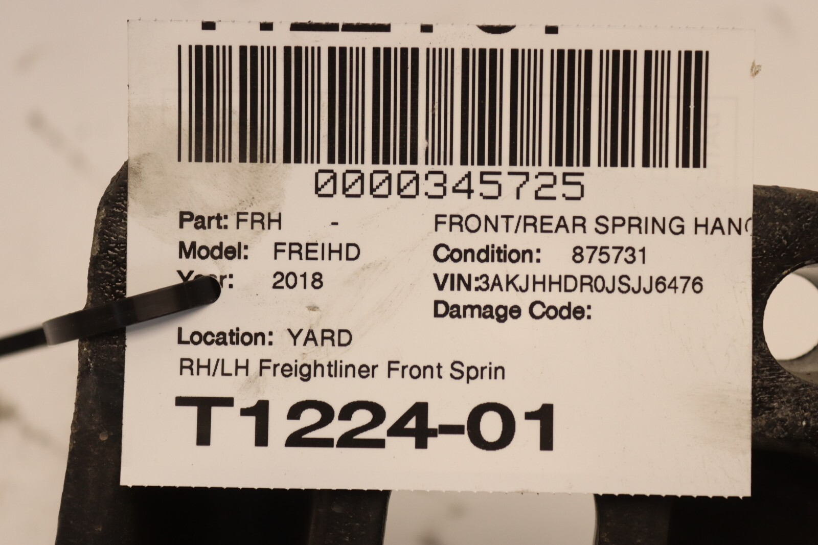 2018-23 FREIGHTLINER CASCADIA 126 FRONT SPRING SHACKLE BRACKET HANGER MOUNT OEM