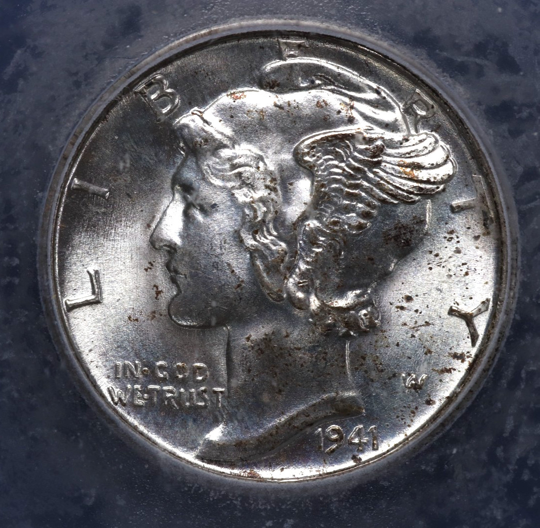 1941-D Mercury Dime 10C ICG MS67 FB