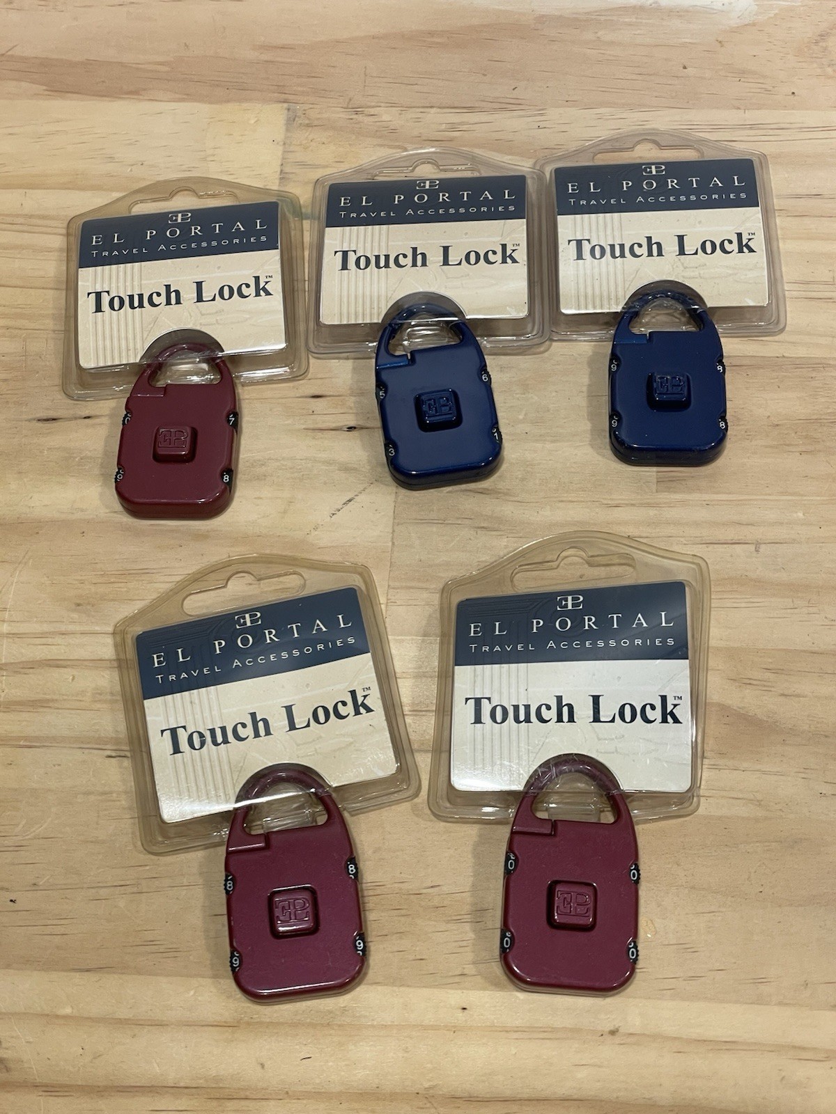 (5) EL PORTAL Touch lock set  Heavy-duty helps prevent luggage from opening