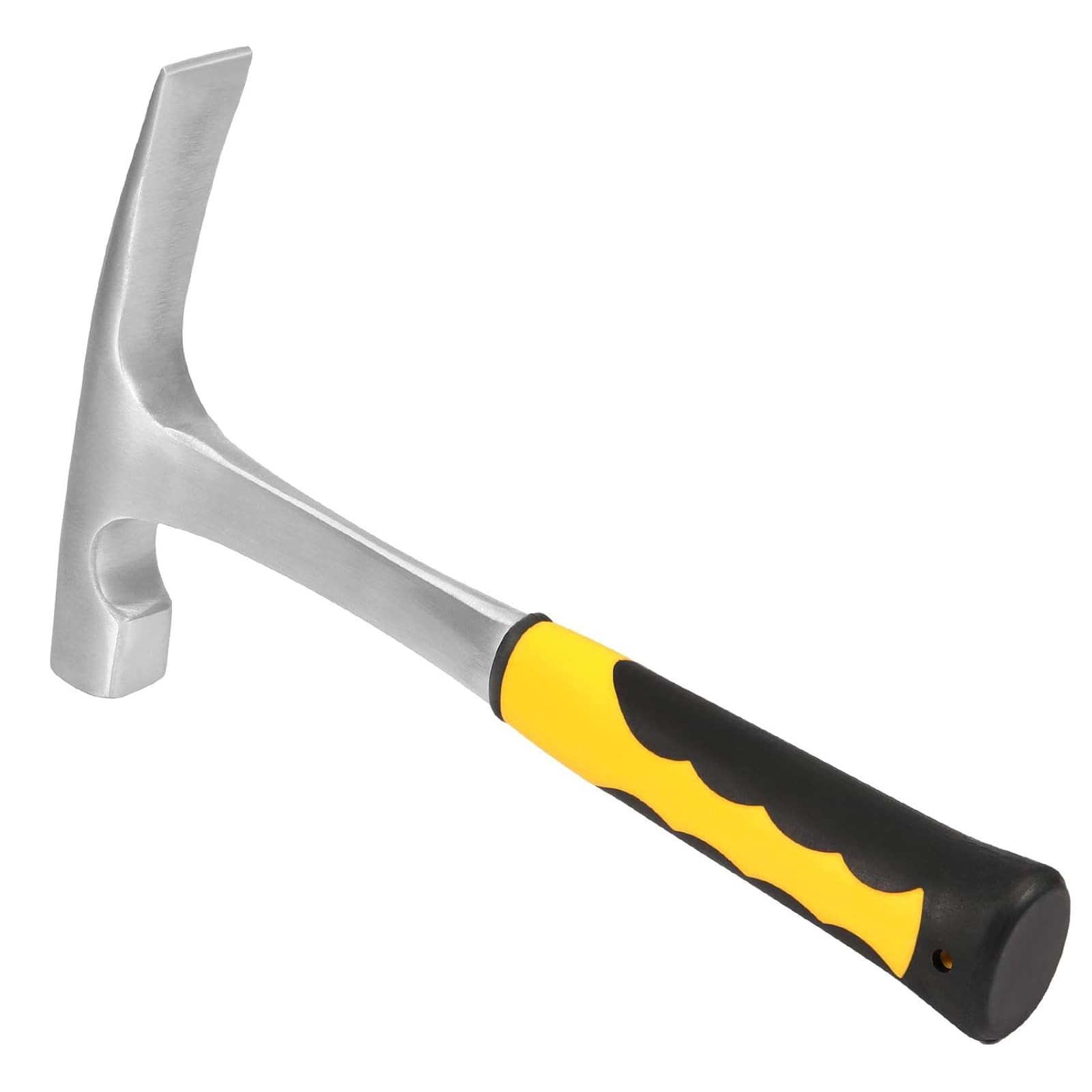 HOZEON 32 oz Brick Hammer, Flat head Rock Pick Hammer, 11.2 inch All Steel Ge...
