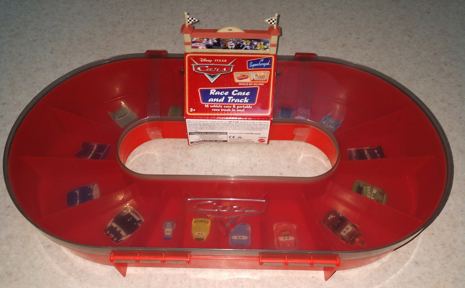 Disney Pixar Cars Race Case and Portable Track #L4070 Supercharged