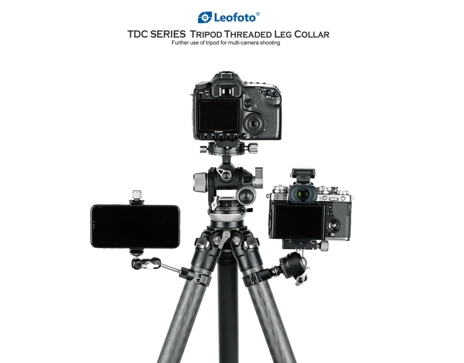 Leofoto TDC-36 + CF-9 36mm Clasp/Collar + 3/8" Screw Stud