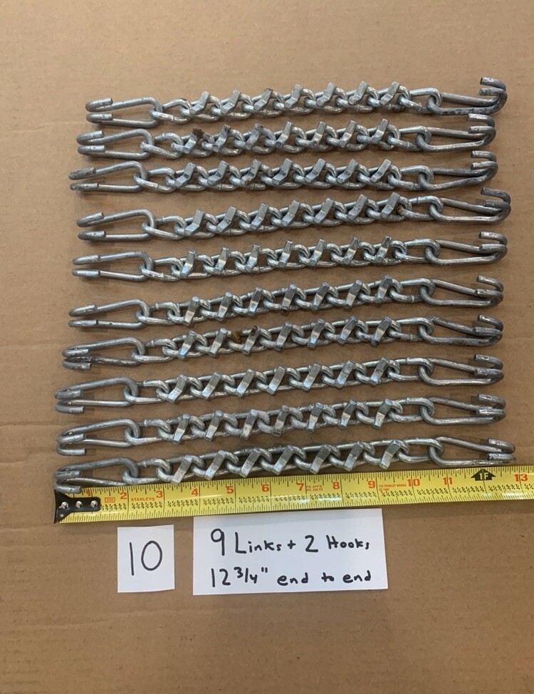 10-NEW USA 12"-12.75" 9 Link +2 Hooks Snow Tire VBar Cross Chains Repair Parts
