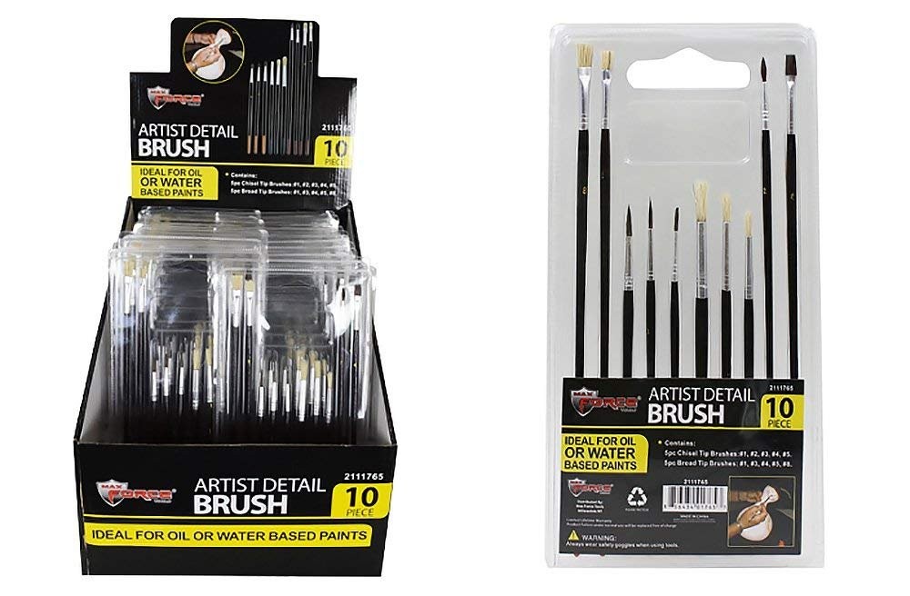 Diamond Vision Max Force 2111765 Artist Detail Brush Set MultiPack (2 Brush...
