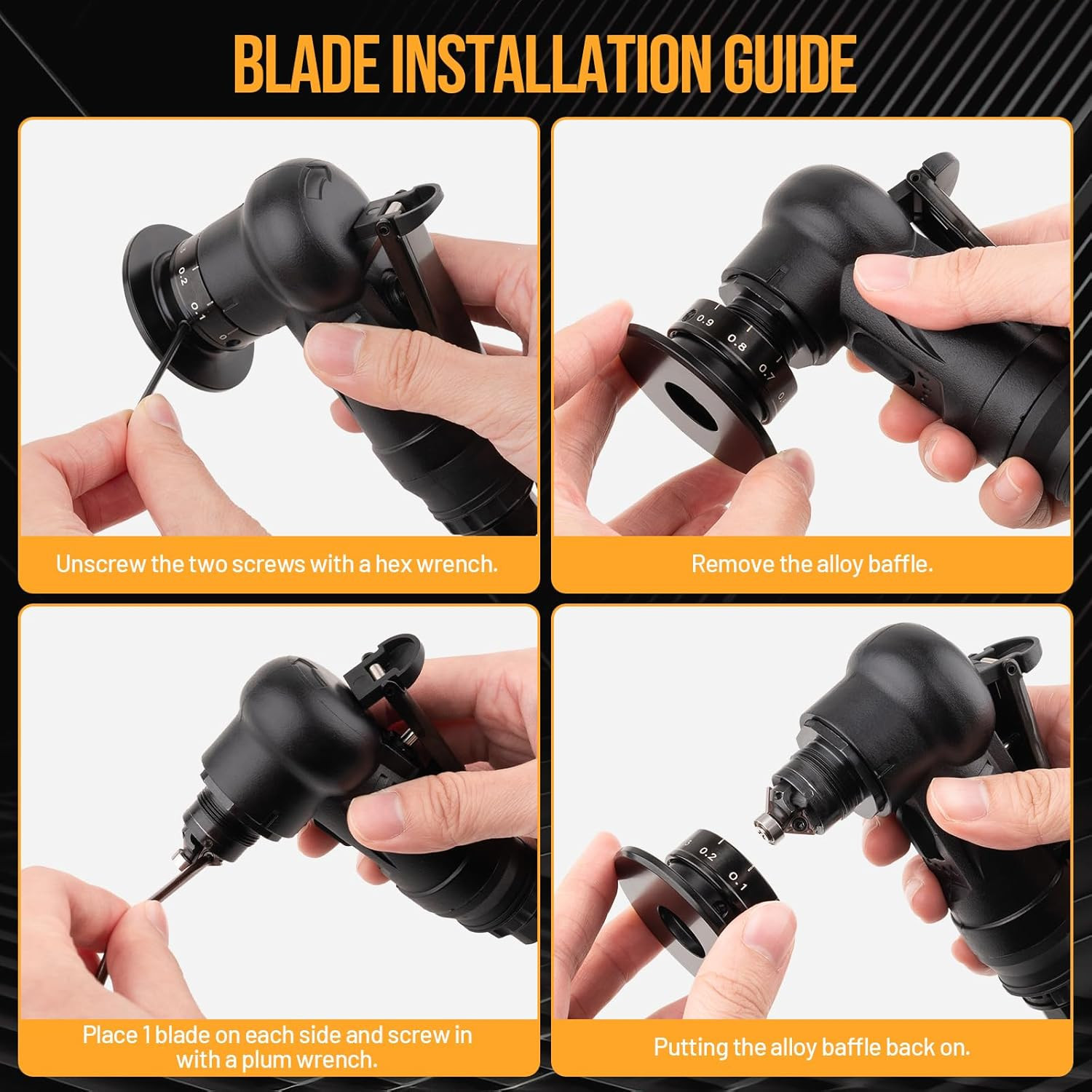 Pneumatic Chamfering Tool, Chamfer Tool with 6 C-Angle & 6 R-Angle Blades, Up...