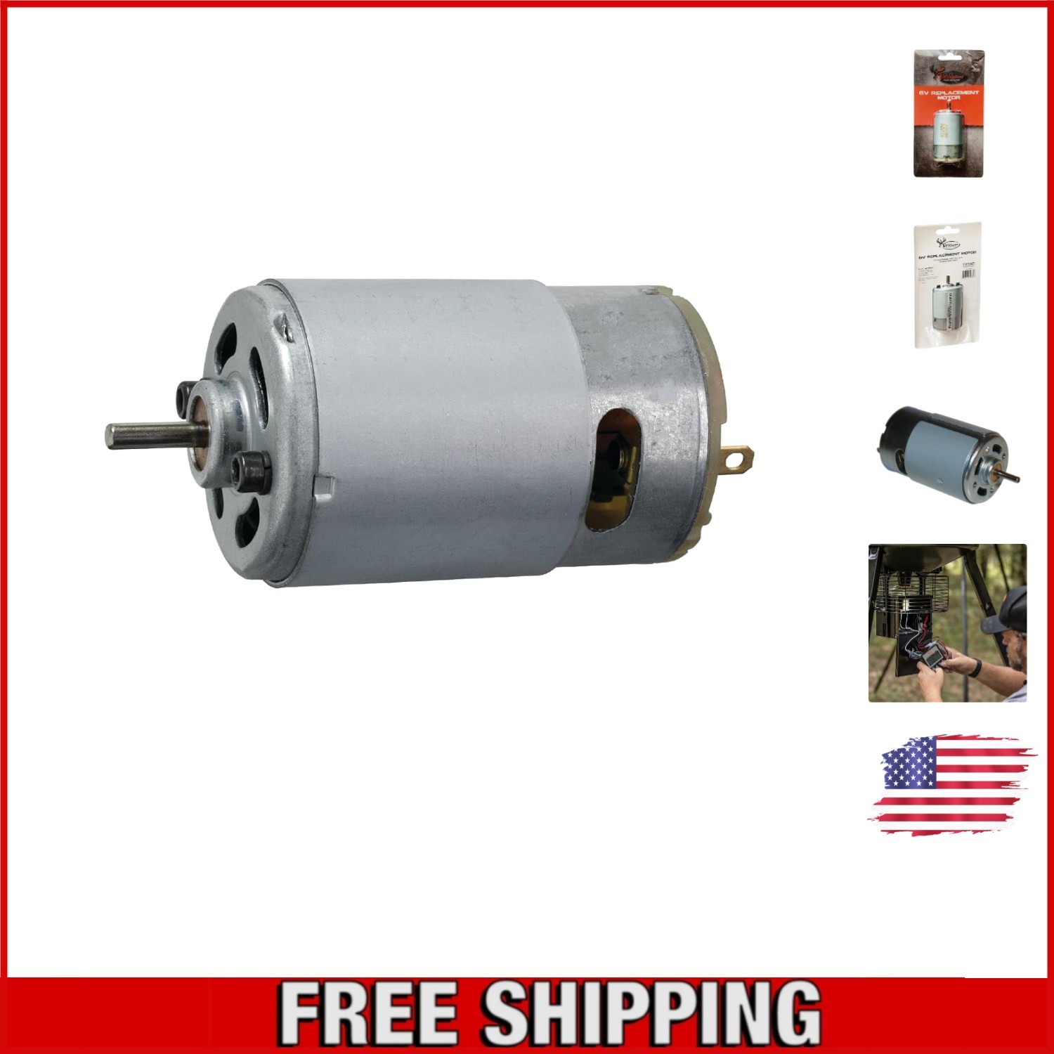 Durable 6V Replacement Motor for Deer Feeders - Efficient and Easy Install