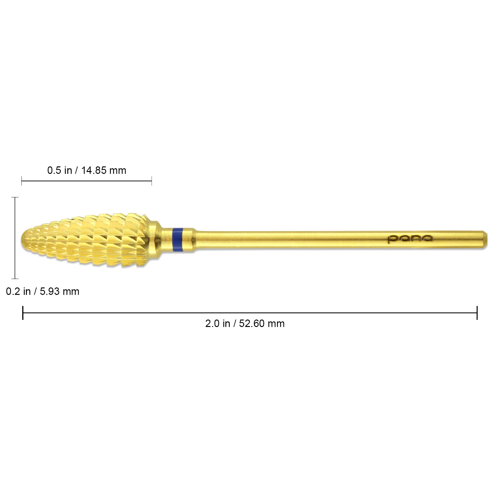Professional Gold Large Cone Safety Nail Carbide Drill Bit Medium Grit