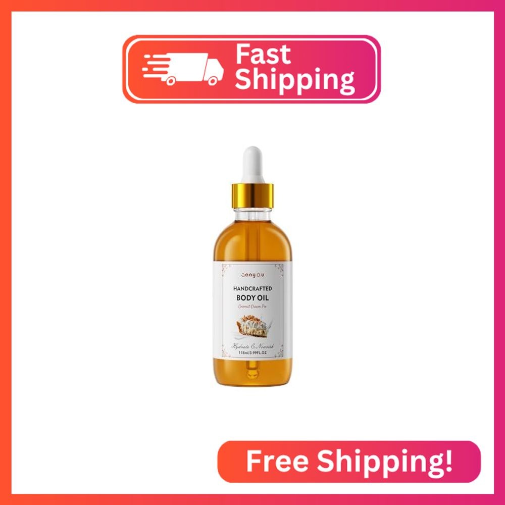 Gaayou Coconut Cream Pie Body Oil Handcrafted Body Oil Moisturizing Coconut Oil