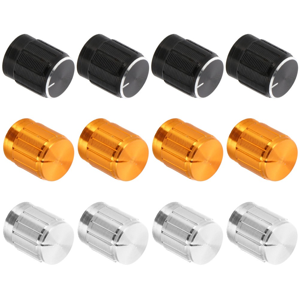 12 Pcs Rotary Potentiometer Knobs Aluminum Alloy Replacement Sound Knobs