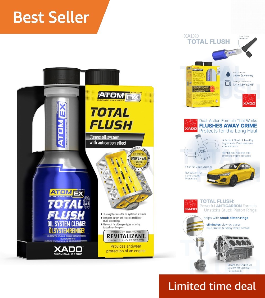 Deep Clean Engine Flush - ATOMEX 250ml Anti-Carbon Revitalizant for All Engines