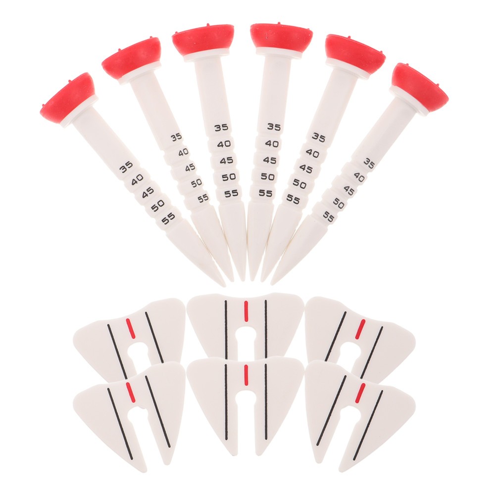 6Pcs Reusable Adjustable Golf Tees Plastic Height Tool for Winter Golf Training