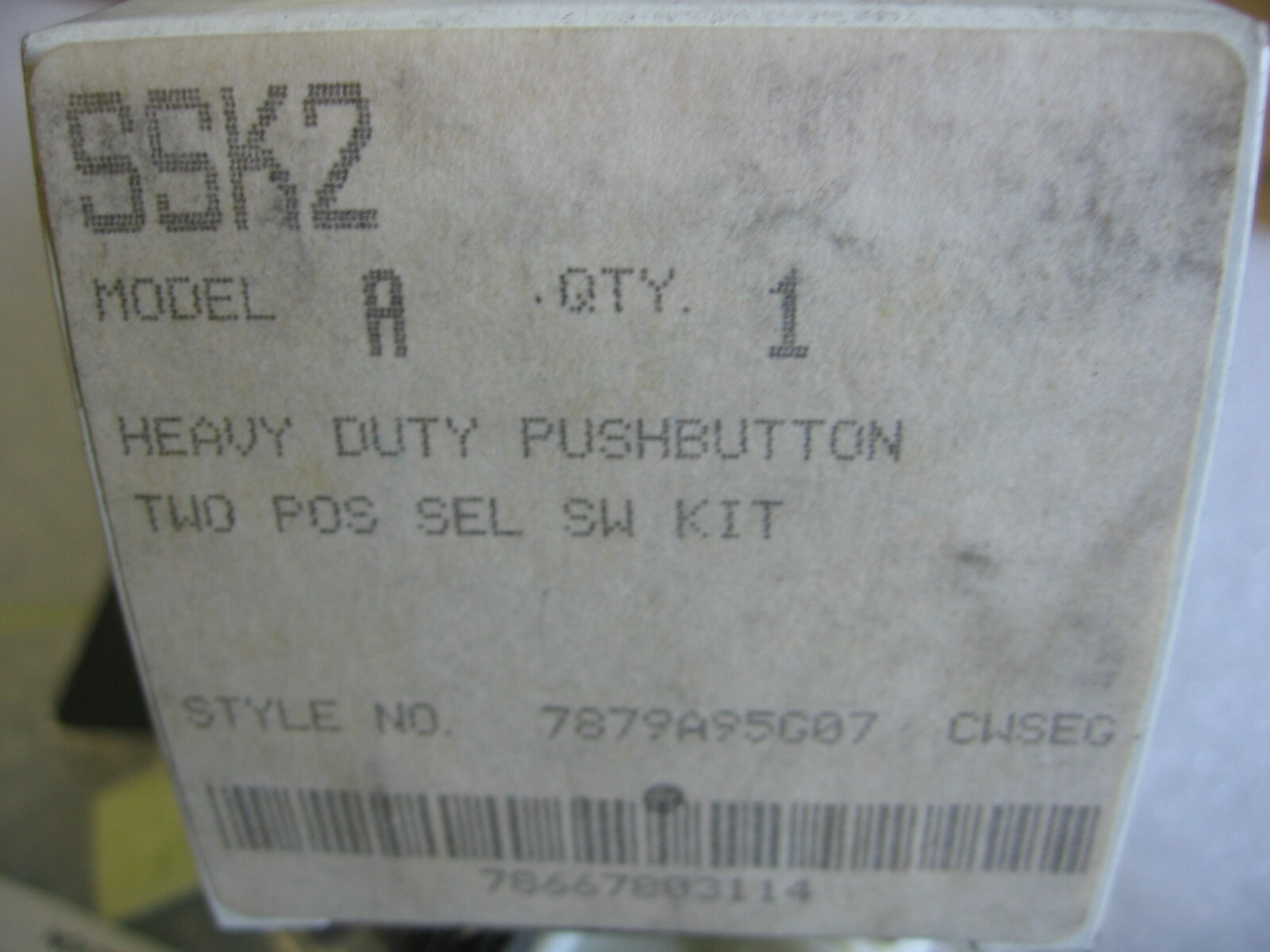 Westinghouse SSK2 Maintained On/Off 2-Position Selector Switch Contact Kit Black