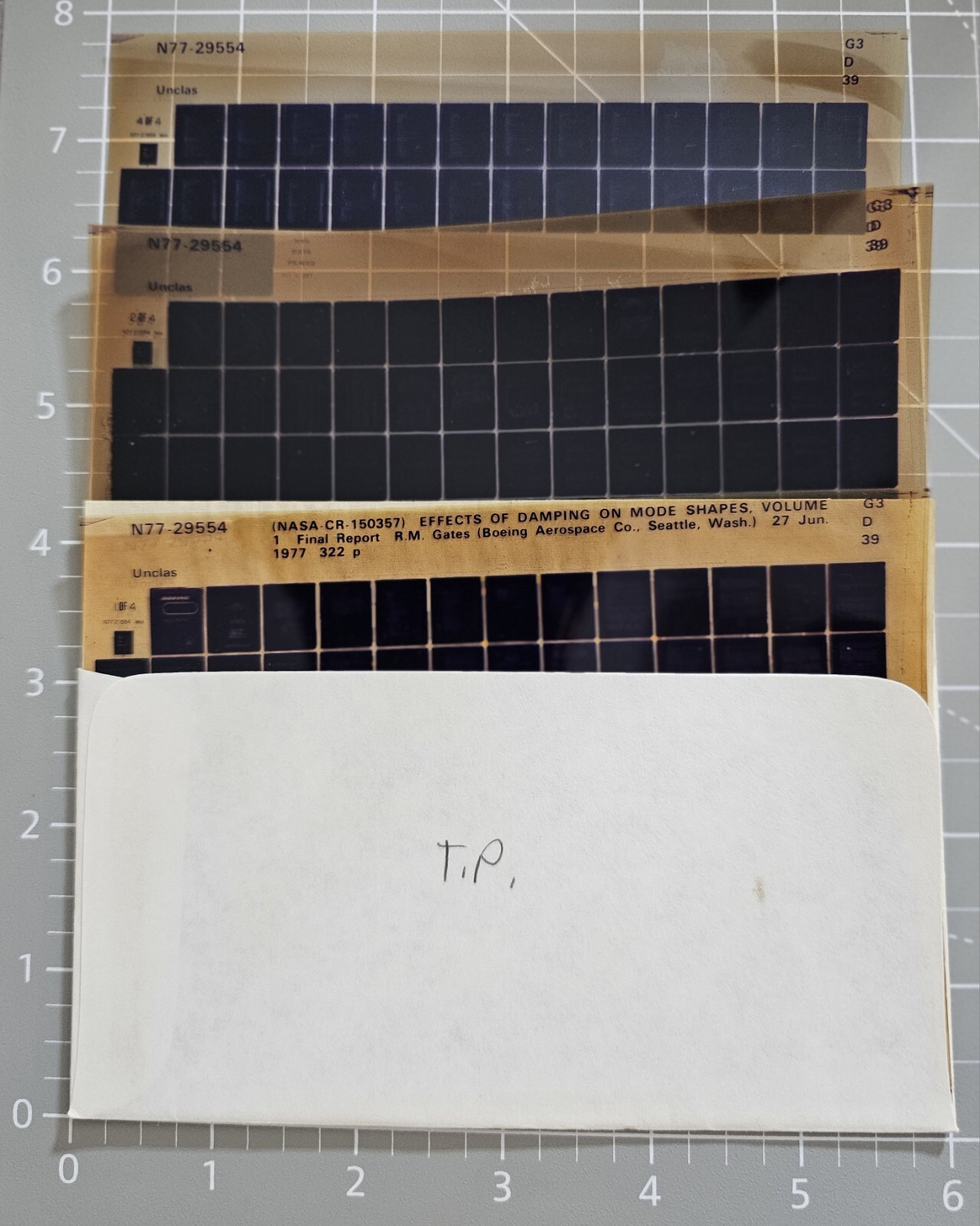 1977 NASA Microfiche Effects on Damping on Mode Shapes