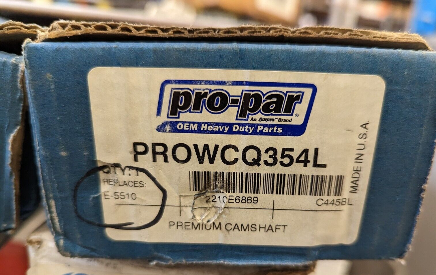 PROWCQ354L New PRO-PAR Brake Camshaft LH 24 1/16 x 1  1/2 28 spline M3172L C868L