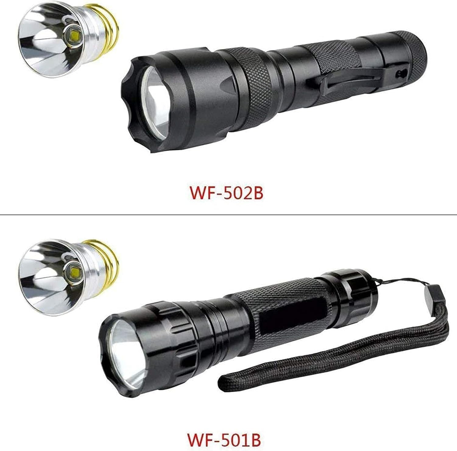 2 Pack Ultra Bright Flashlight Bulb LED Replacement Bulbs Drop-In P60 Design Mod