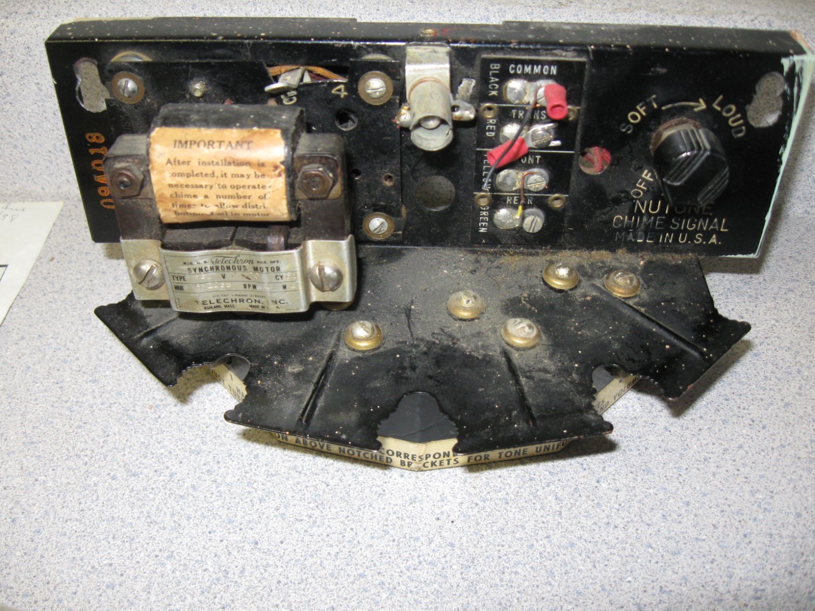 Nutone K-45 Chime Base - As Found - Untested