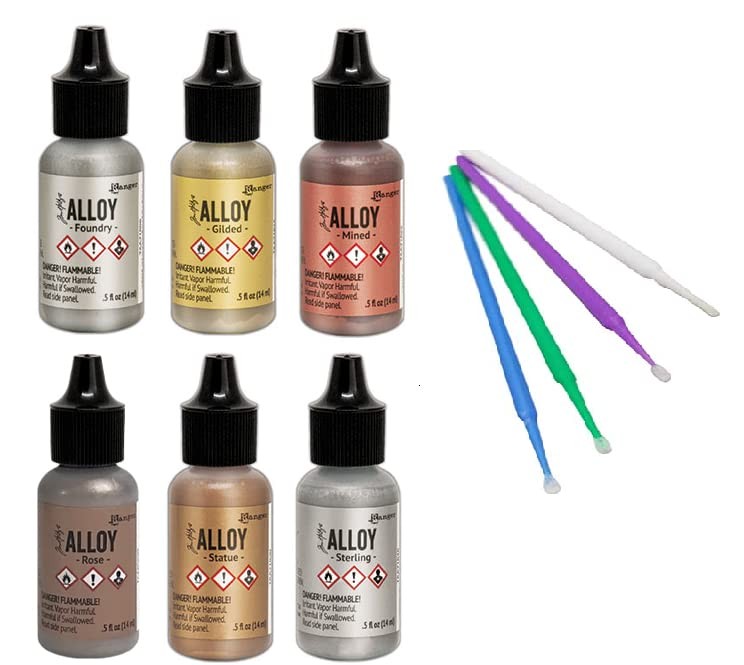 New Ranger Tim Holtz Alloy Bundle with PTP Flash Deals Detail Sticks (Rose,