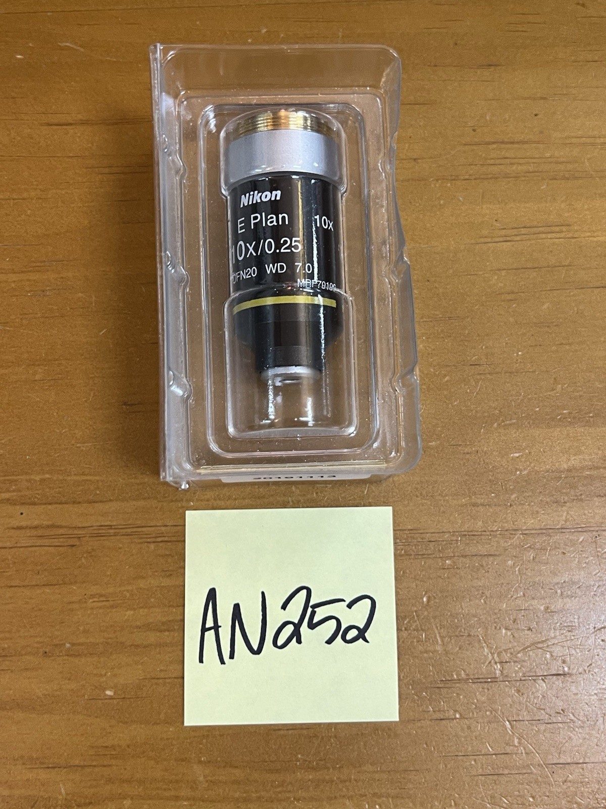 Nikon Microscope Objective E Plan 10x/0.25 #W3657 OFN20 WD 7.0