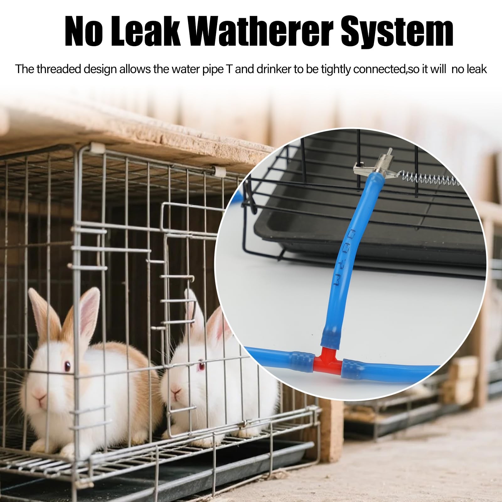 Automatic Rabbit Watering System 16PC Rabbit Waterer Kit