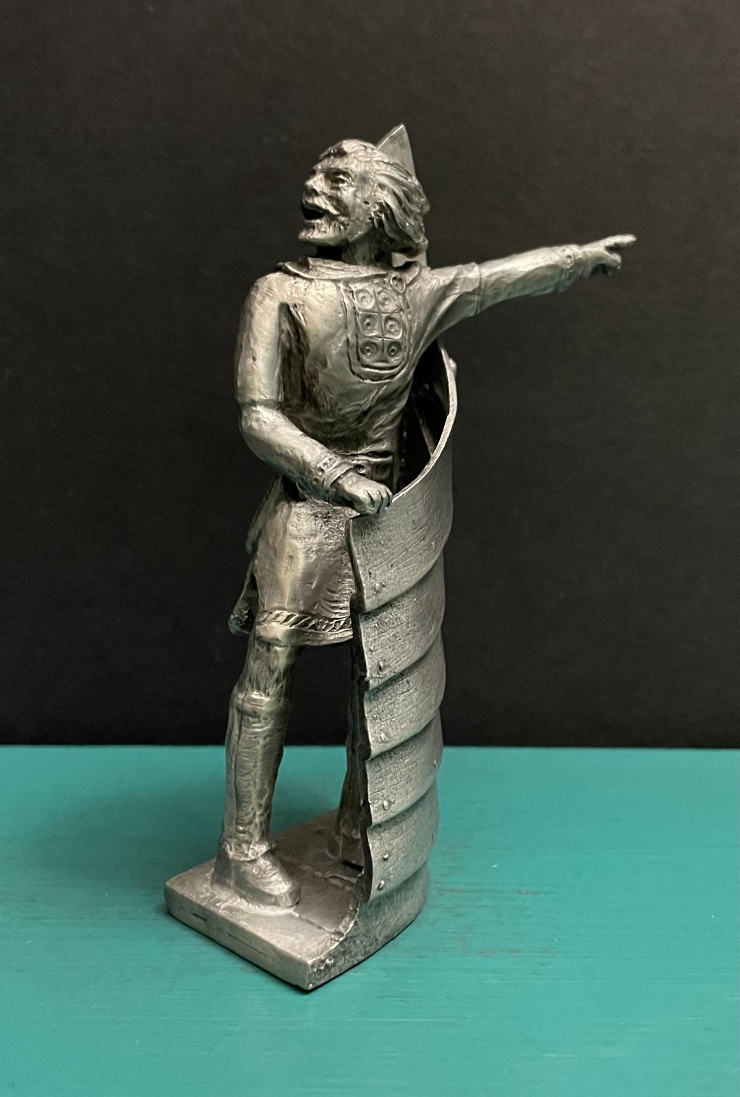 Pewter Norway Viking Norse Explorer Leif Erikson Sailing Ship Bow Art Figurine