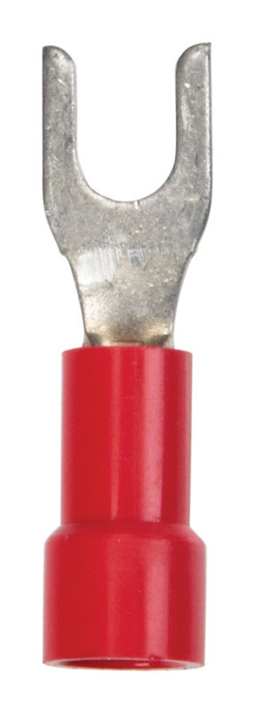 Jandorf 60985 Red Copper Vinyl Insulation #6 Stud Spade Terminal 22 to 18 AWG