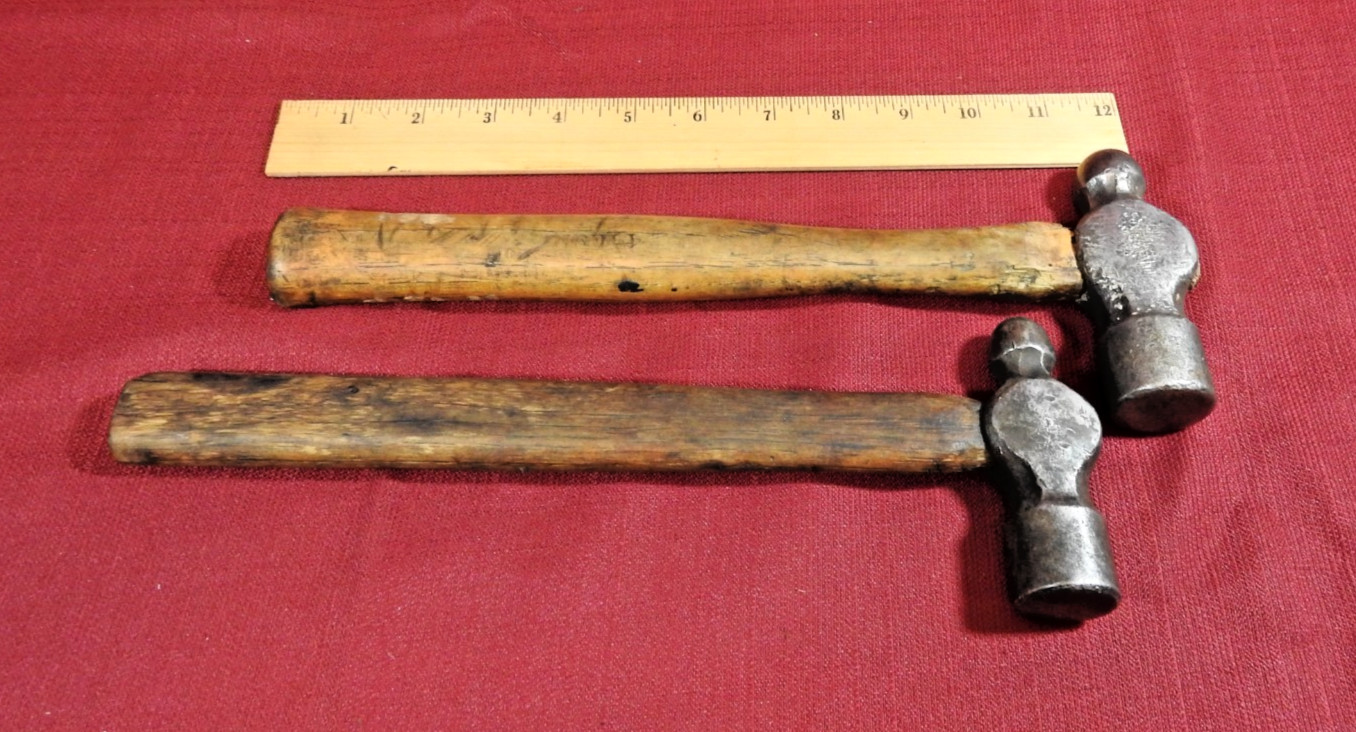 Vintage/Antique Ball Peen Hammer Lot x 2