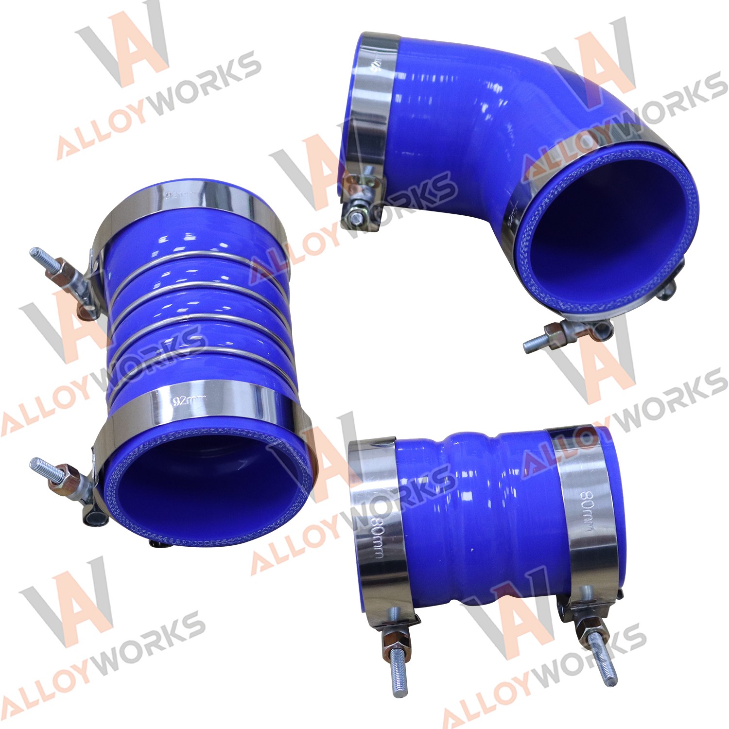 Silicone Hose Kit w;Stainless Clamps Fits 2006-2010,2008 GM 6.6L LBZ LMM Duramax
