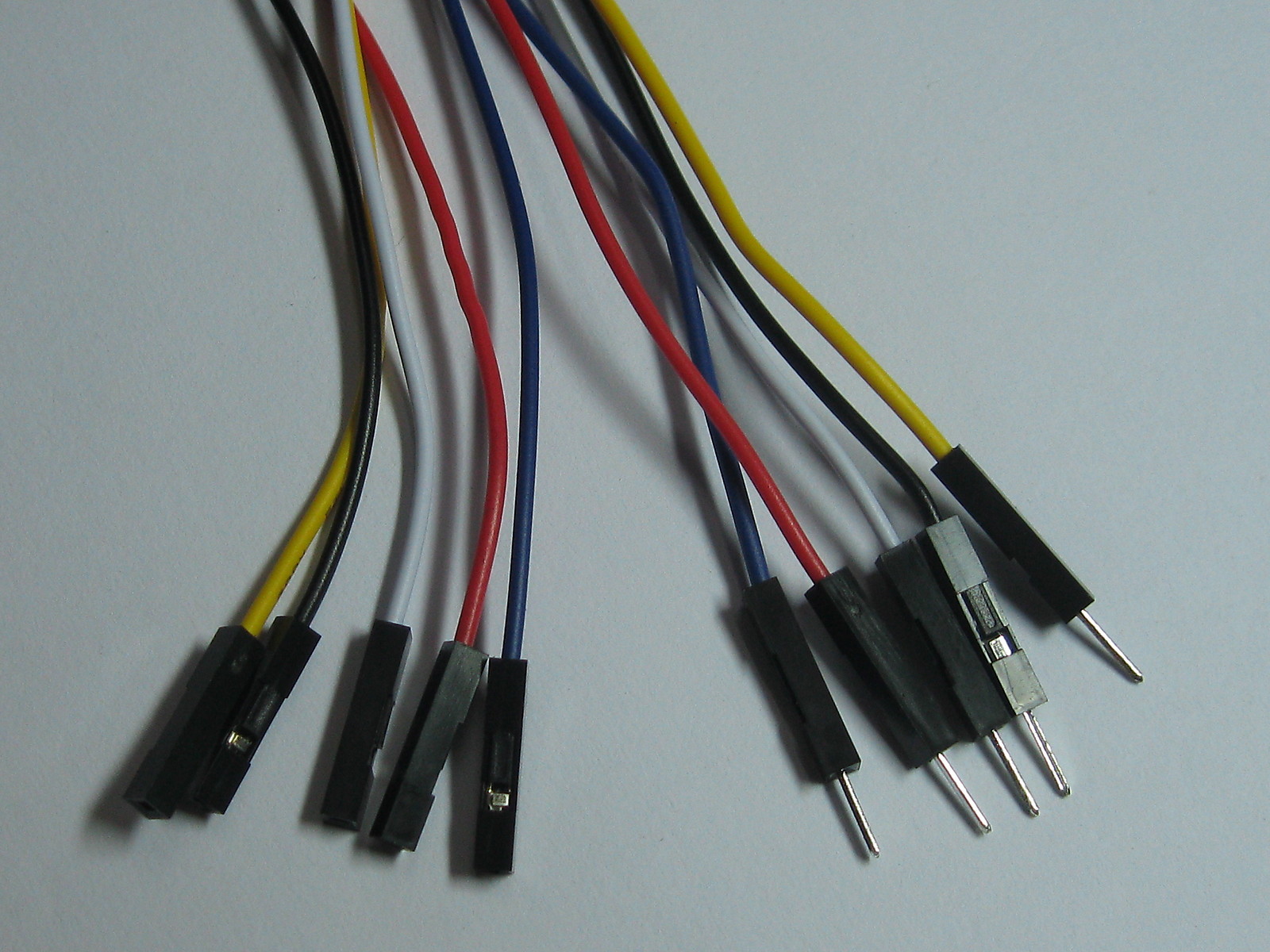 30 pcs Jumper Wire Male to Female 1 Pin Pitch 2.54mm 5 Colors Cable 30cm 12" New