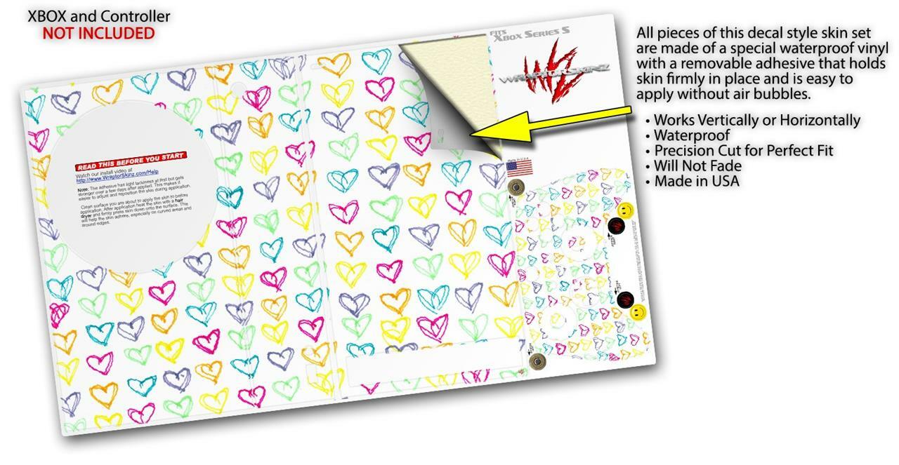 Skins XBOX Series S Console Controller Kearas Hearts White