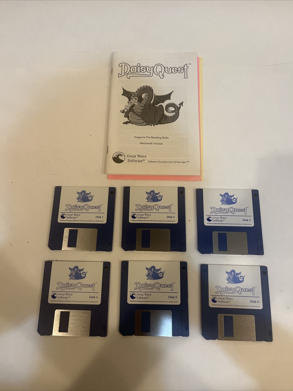 Vintage Daisy Quest Game for Macintosh Floppy Disc Great Wave Software