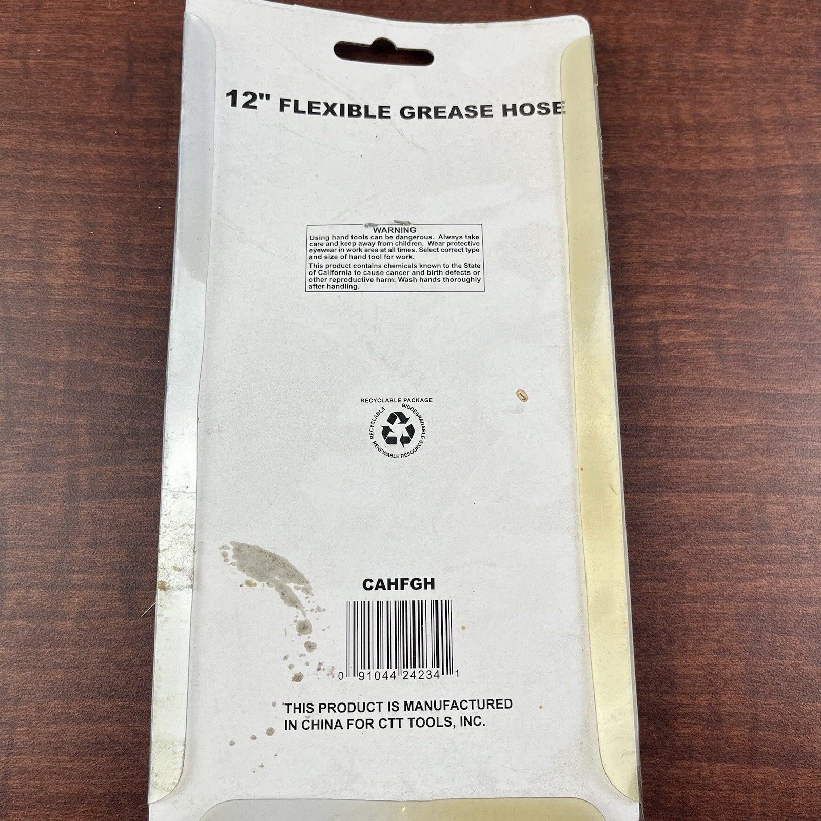 12" INCH FLEXIBLE GREASE GUN HOSE