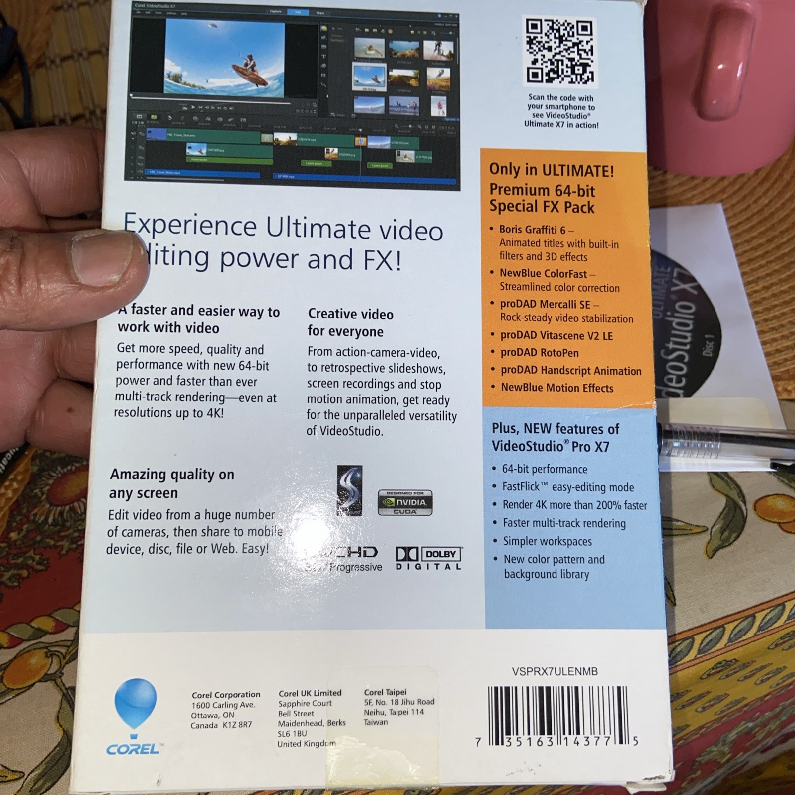 Corel Software IncludingVideo Studio X7 USED