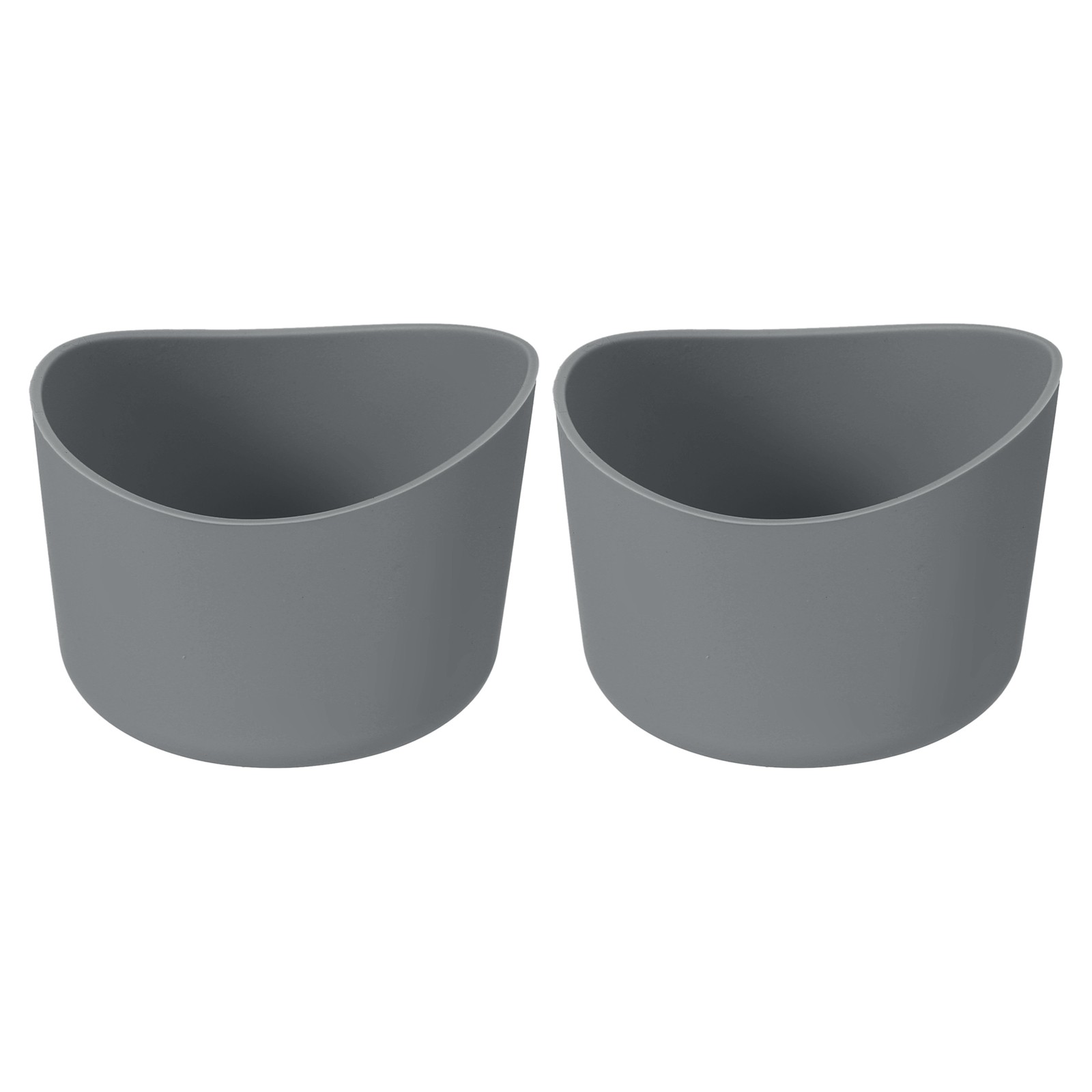 2pcs 6cm Protective Silicone Bottle Bottom Anti-Slip Boot Sleeve Dark Grey