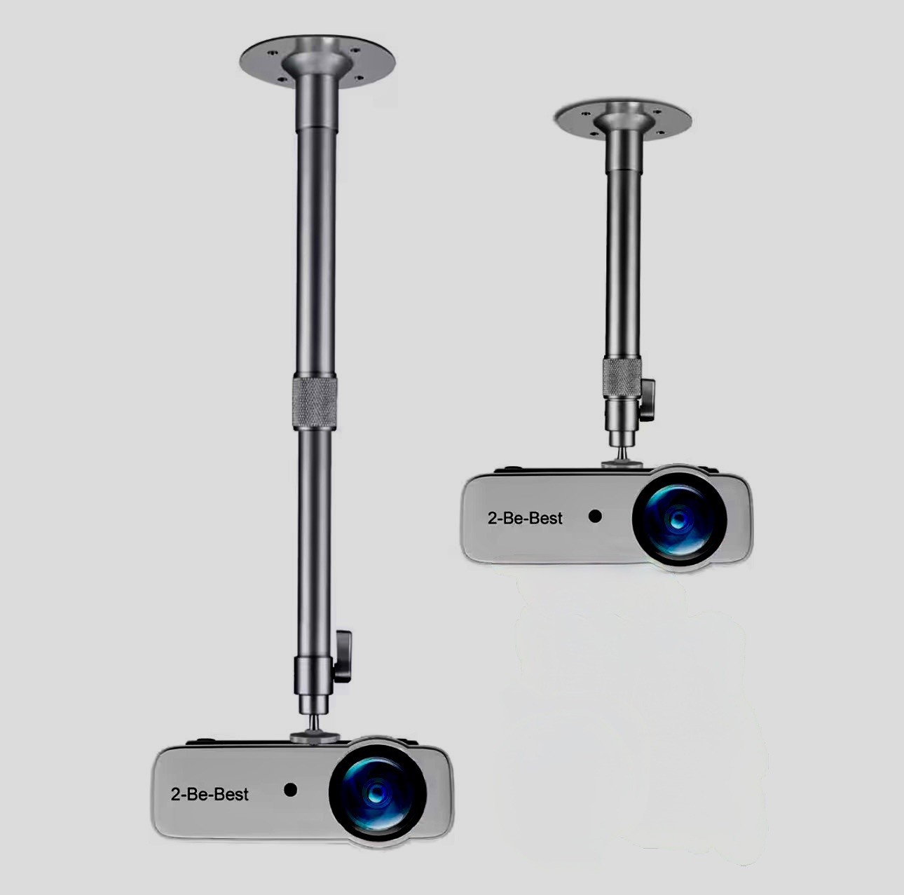 2-Be-Best Upgraded Projector Mount Extending Projector Ceiling Mount Adjustable