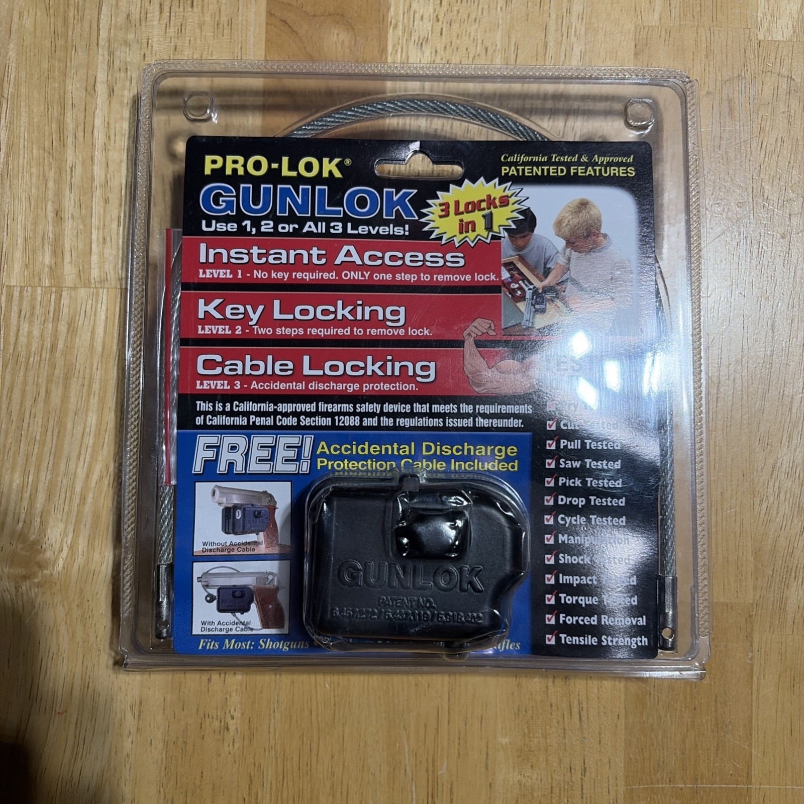 Pro-Lok Gunlok 3 Locks In 1 Protection Cable Included