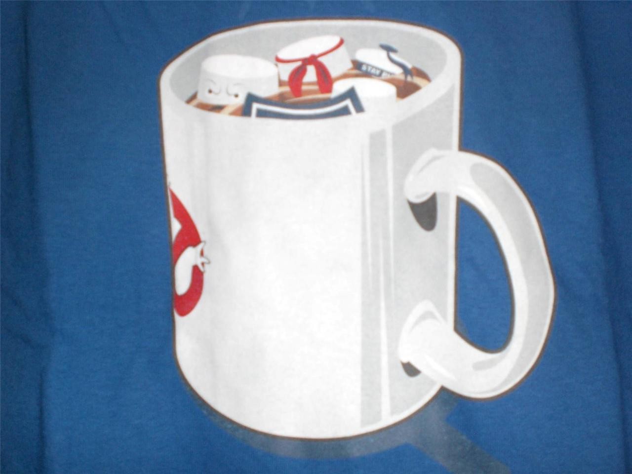 TeeFury Ghostbusters XXLARGE "Something Strange, in your Beverage" Shirt BLUE
