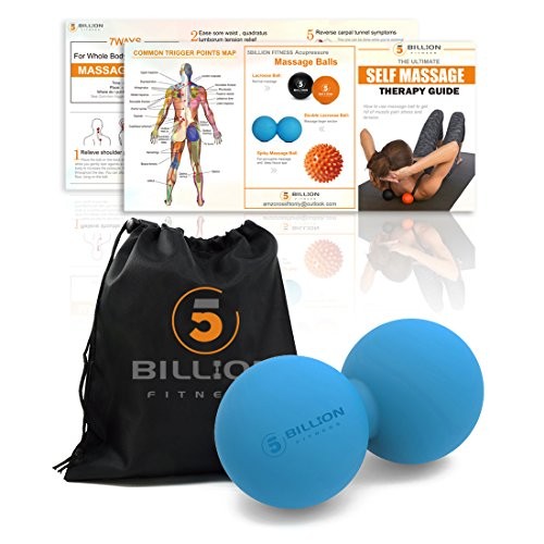 Peanut Massage Ball - Double Lacrosse Massage Ball & Mobility Ball Blue-hard