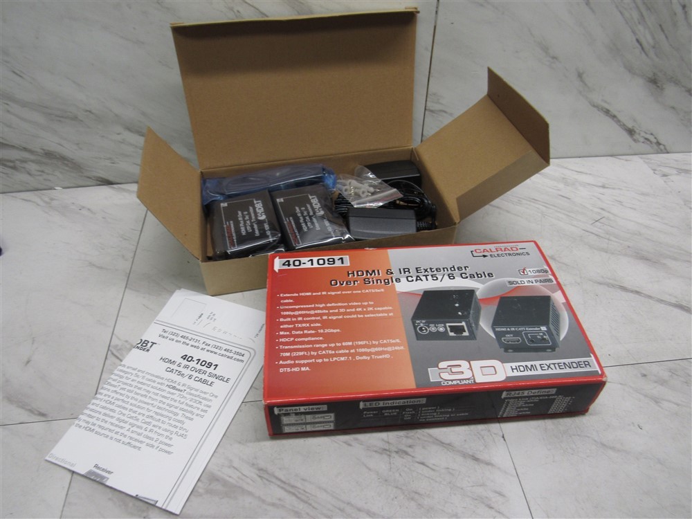 NEW IN BOX Calrad 40-1091 HDMI HD Base Extender 220FTIR! FREE SHIPPING!