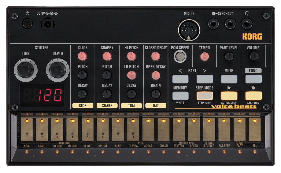 Korg Volca Beats Analogue Drum Machine w/ Power Supply