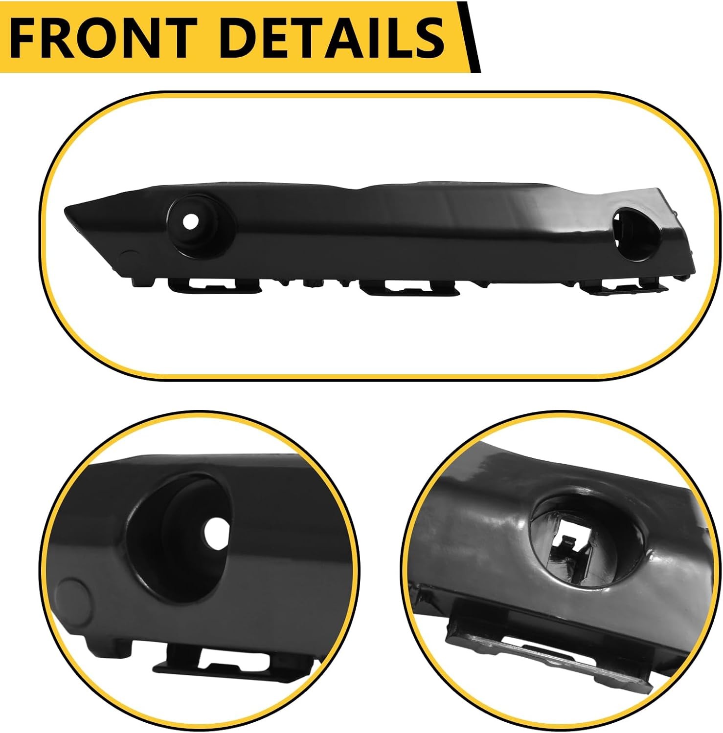 Front Bumper Cover Bracket Retainer Support Pair for Toyota Camry 2015 2016