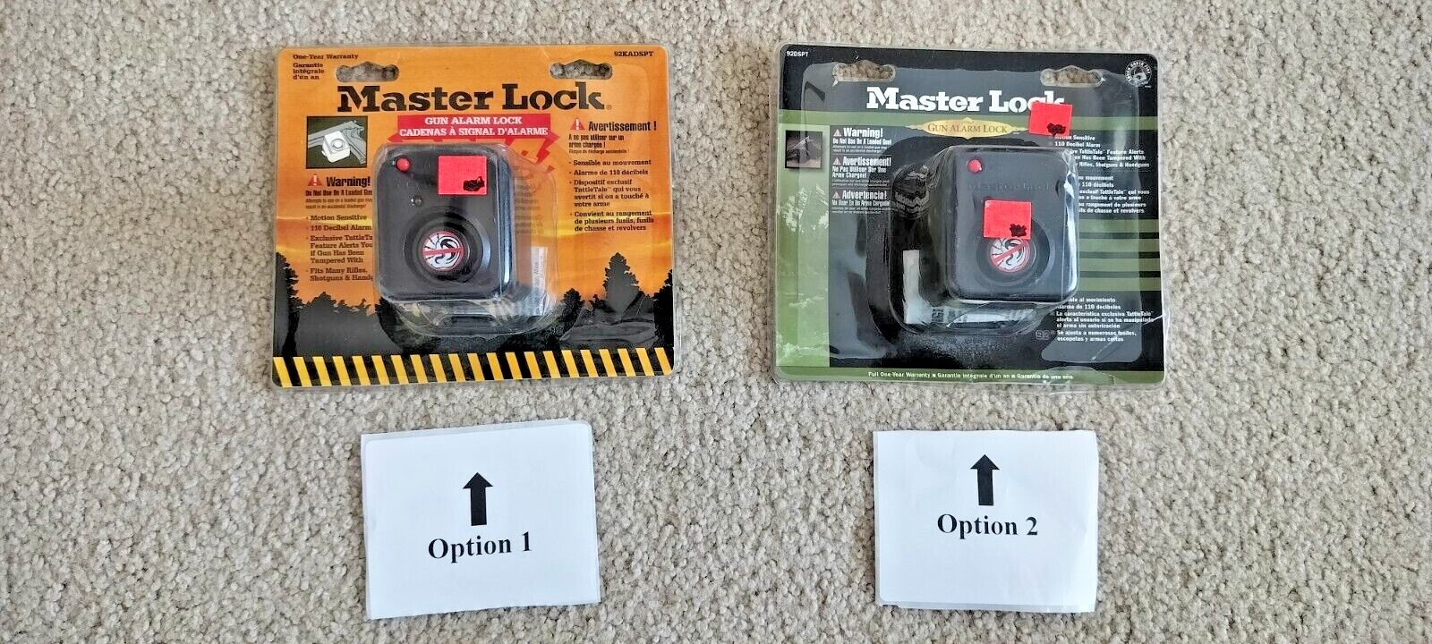 Master Lock 92KADSPT OR 92DSPT Gun Alarm and Lock (2 Keys) **NEW SEALED**