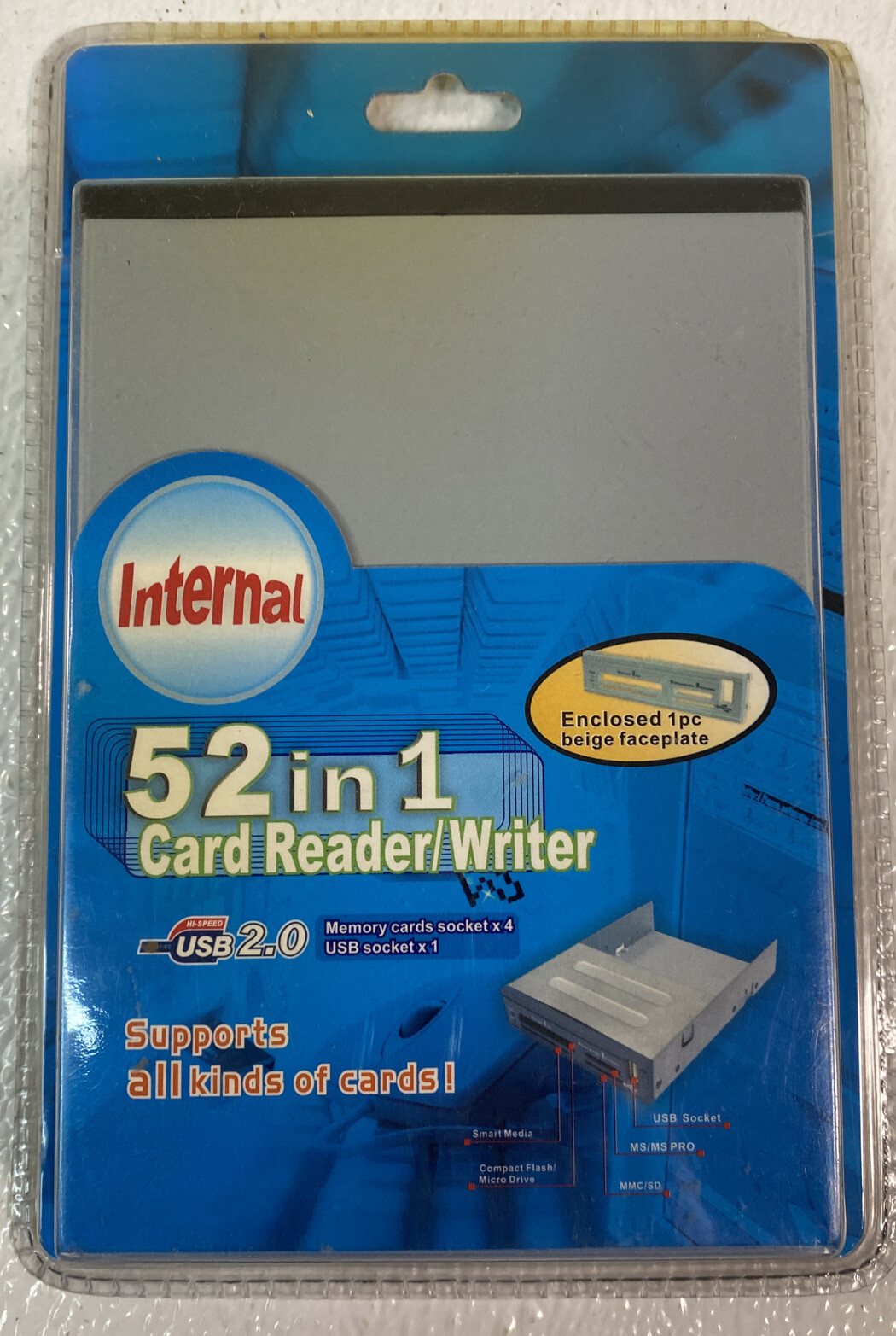 52 in 1 3.5” Internal Memory Card Reader Writer USB Port SD CF XD MS M2 MMC New