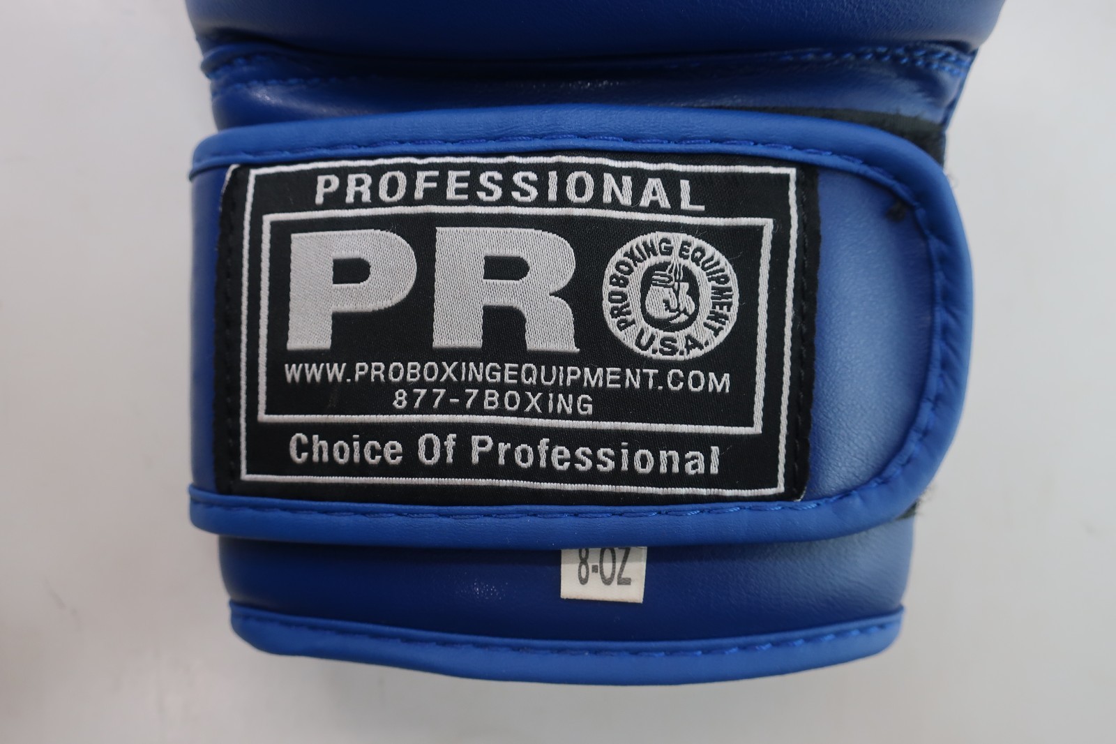 PRO Professional Deluxe Synthetic Leather Boxing Gloves - Blue 8 oz