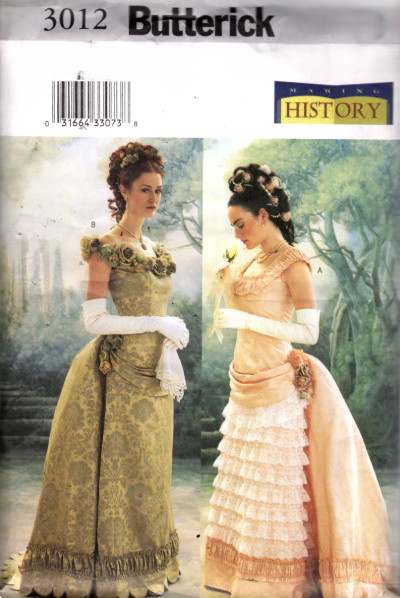 Historical Victorian Dress Sewing Pattern U-pick Size 6-16 Butterick 3012 OOP