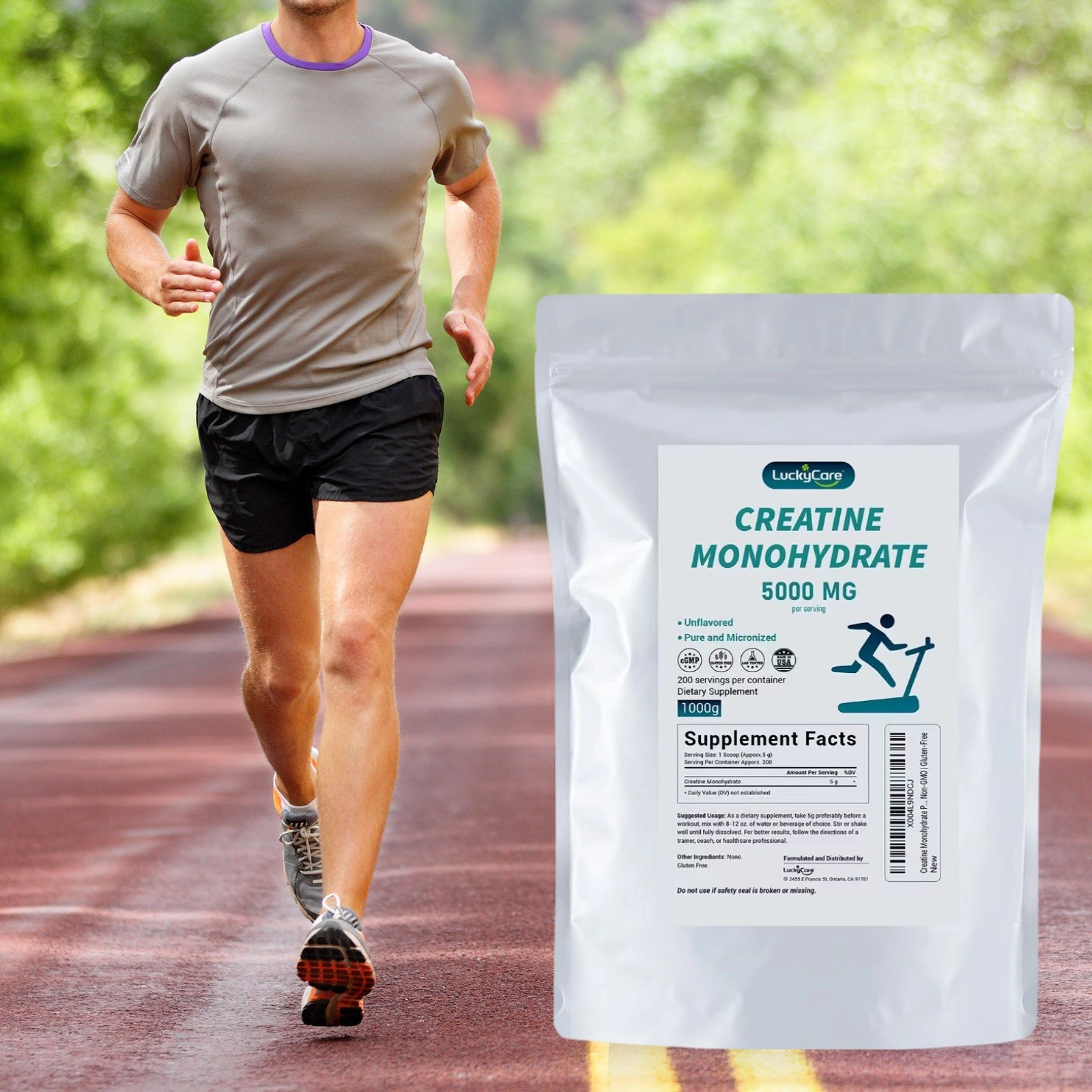 2.2lbs Pure Creatine Monohydrate Powder, Micronized Creatine Powder, Unflavored
