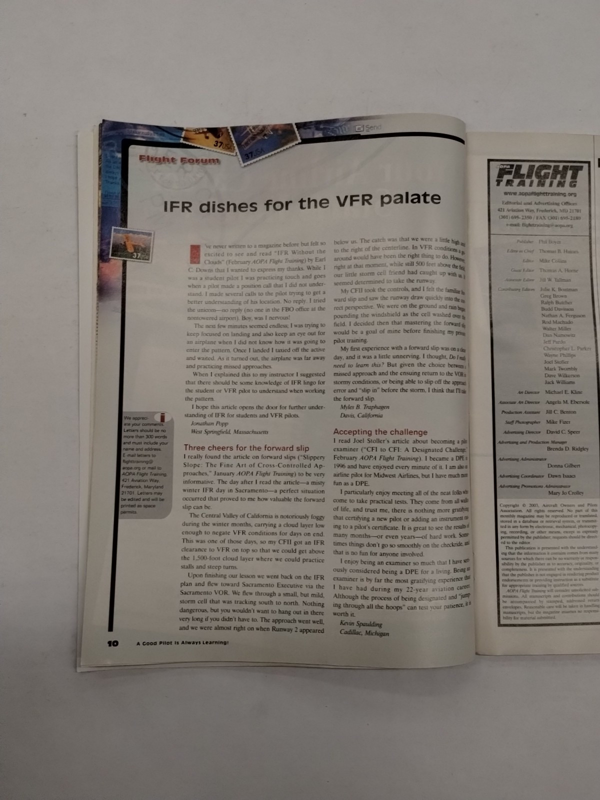 AOPA Flight Training Magazine April 2003/Volume 15/Number 4-Original