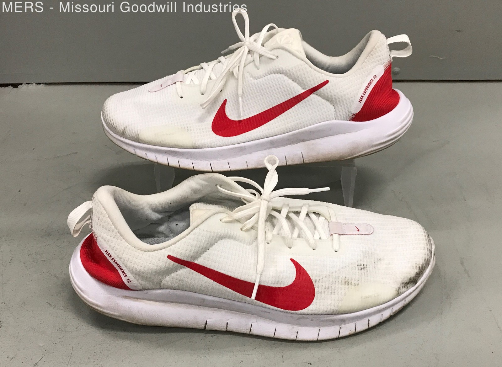 Men's Nike Free RN 2018 DV0740-101 White Mesh Lace-Up Athletic Shoes US 12