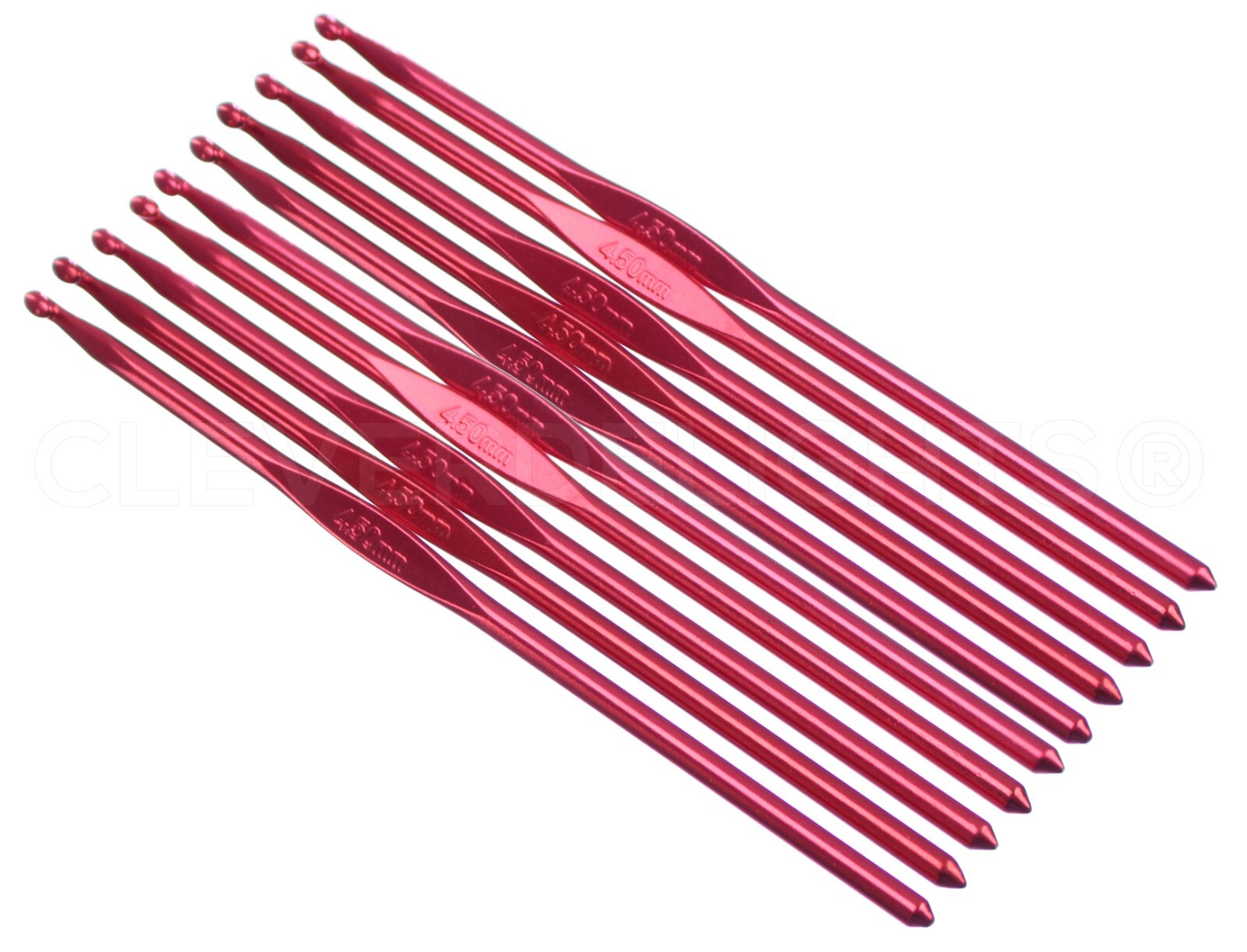50 Pack - Size 7 Aluminum Crochet Hooks - 6" - 4.5mm - Knitting Craft