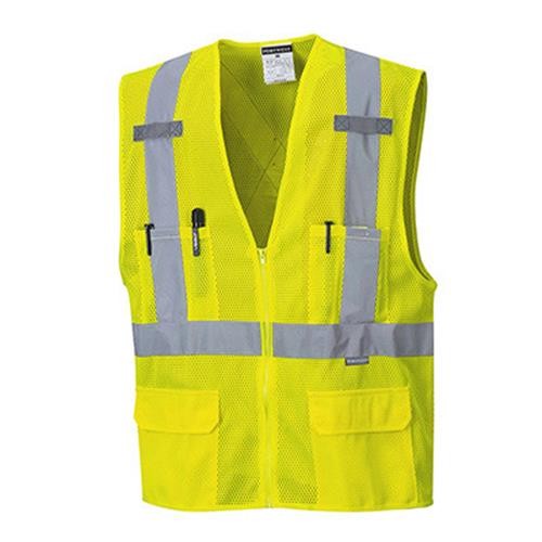 US370YER4XL Portwest Atlanta X Back Hi-Vis Vest Yellow 4X-Large NEW